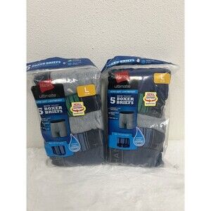 Hanes Boys Tagless Boxer Briefs TWO 5-Pack Pair Size Large 14-16 New Comfort